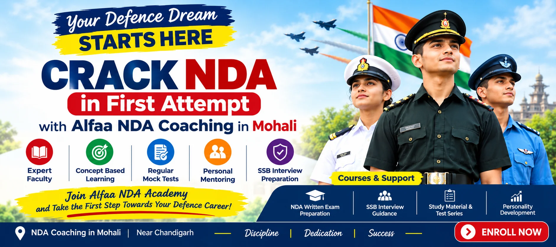 Crack NDA in First Attempt with the Alfaa NDA Coaching in Mohali